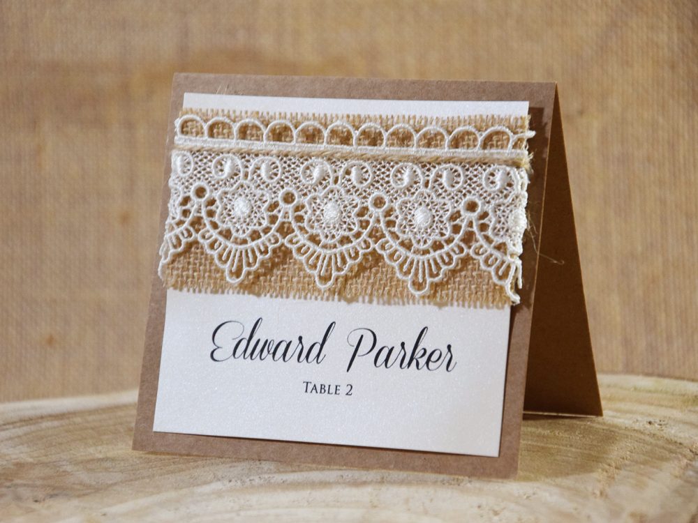 Rustic Chic Place Name Cards