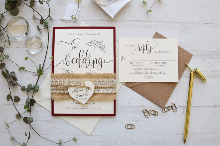 Rustic Fall Wedding Invitations