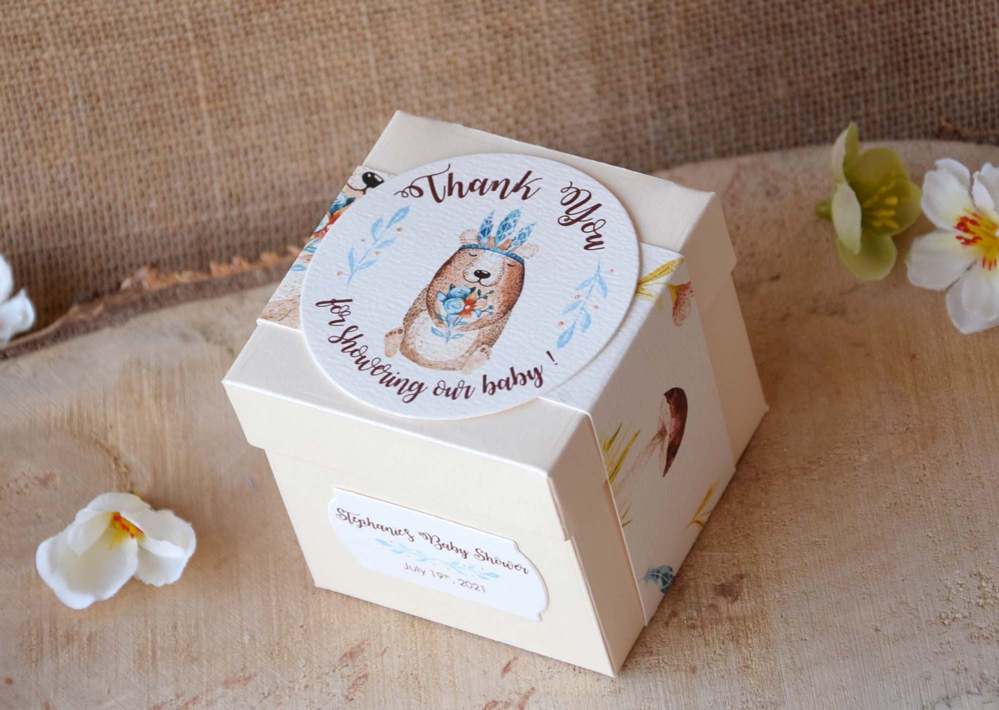 Custom Baby Boy Baby Shower Favor Boxes
