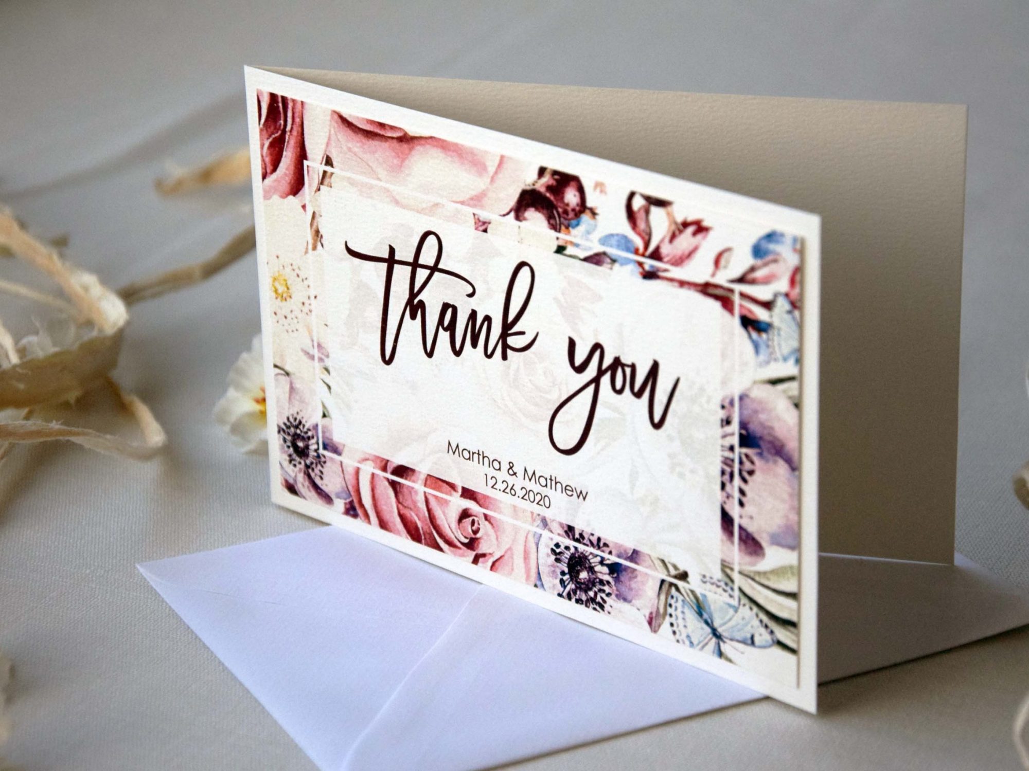 Unique Watercolor Thank You Cards