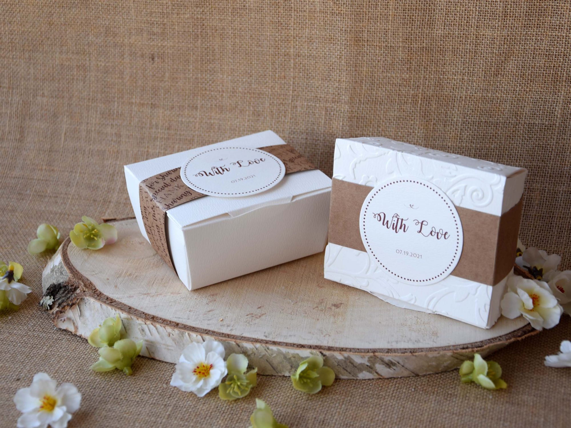 Square Elegant Party Favor Boxes