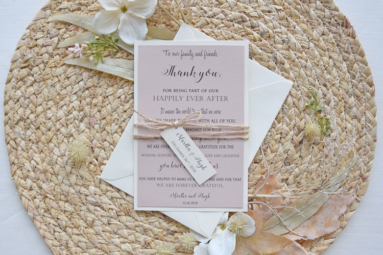 Elegant Wedding Thank You Cards