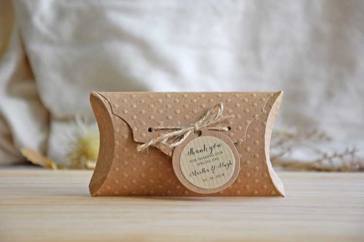 Rustic Party Favor Pillow Boxes