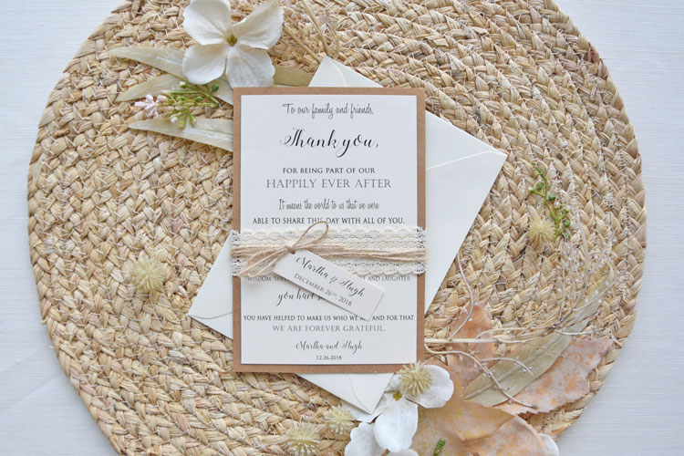 Lace Thank You Cards