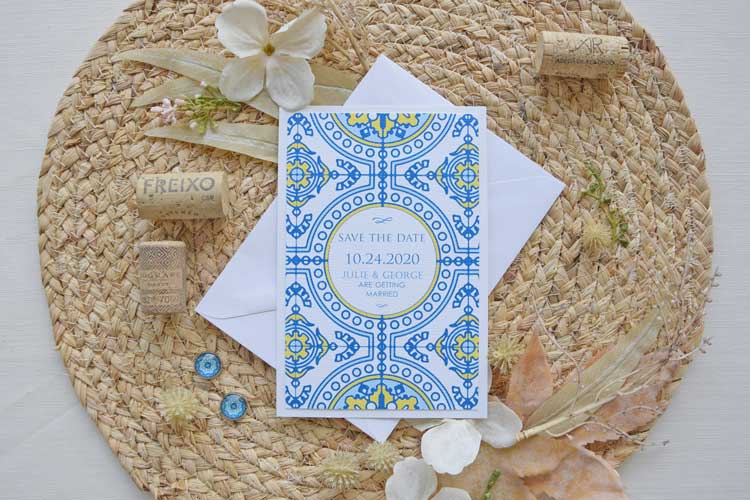 Tile Wedding Save the Dates
