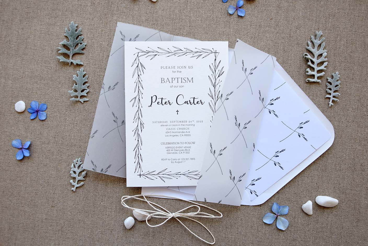 Baptism Invitation Boy