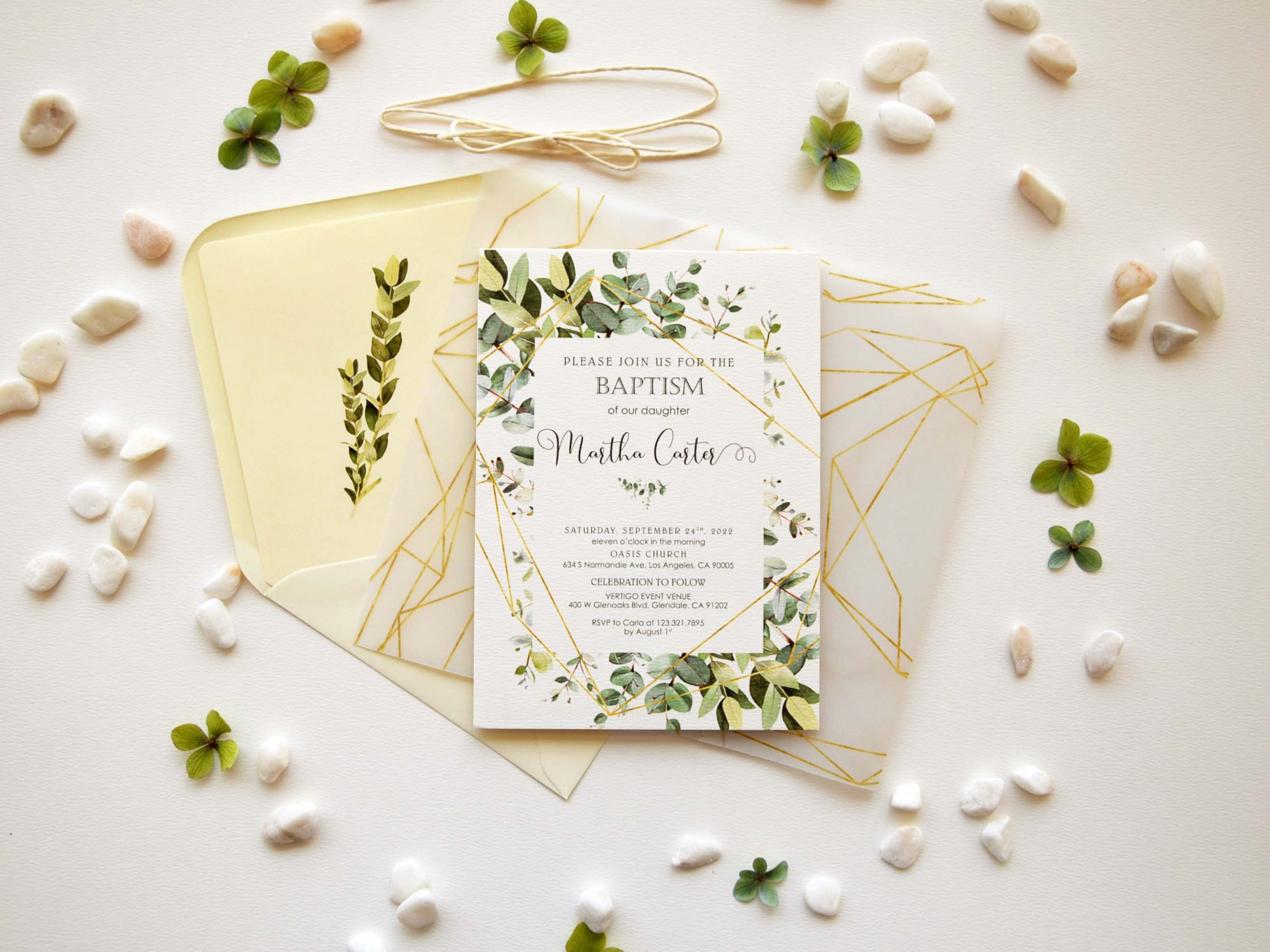 Baptism Invitation Girl