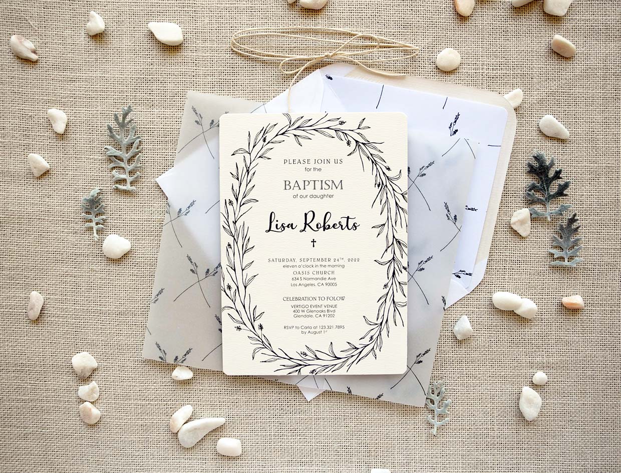 Baptism Invitations for Baby Girl