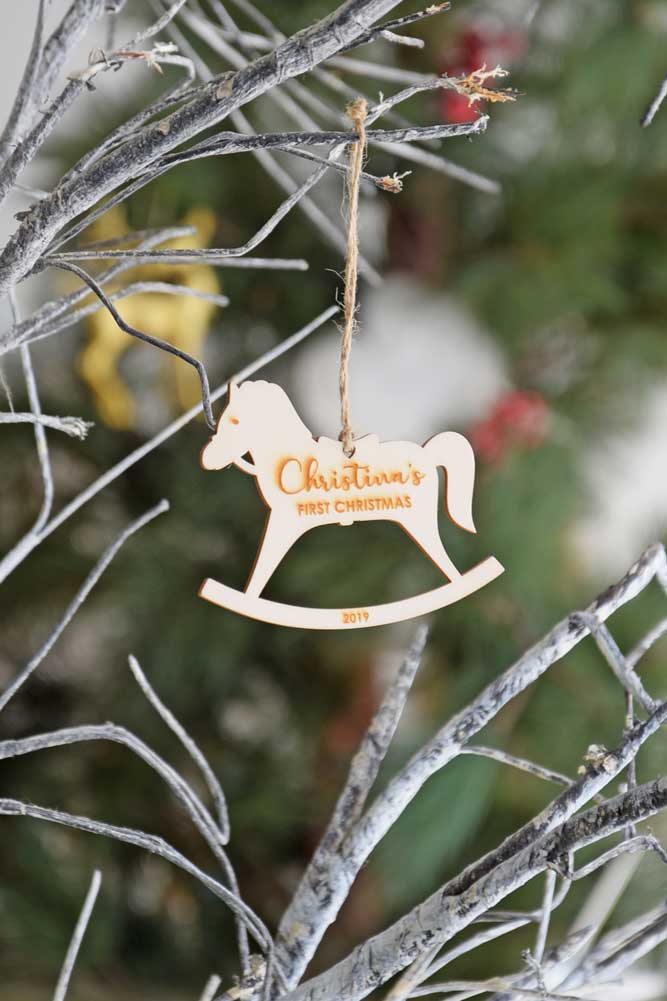 Pony Shape First Christmas Ornament