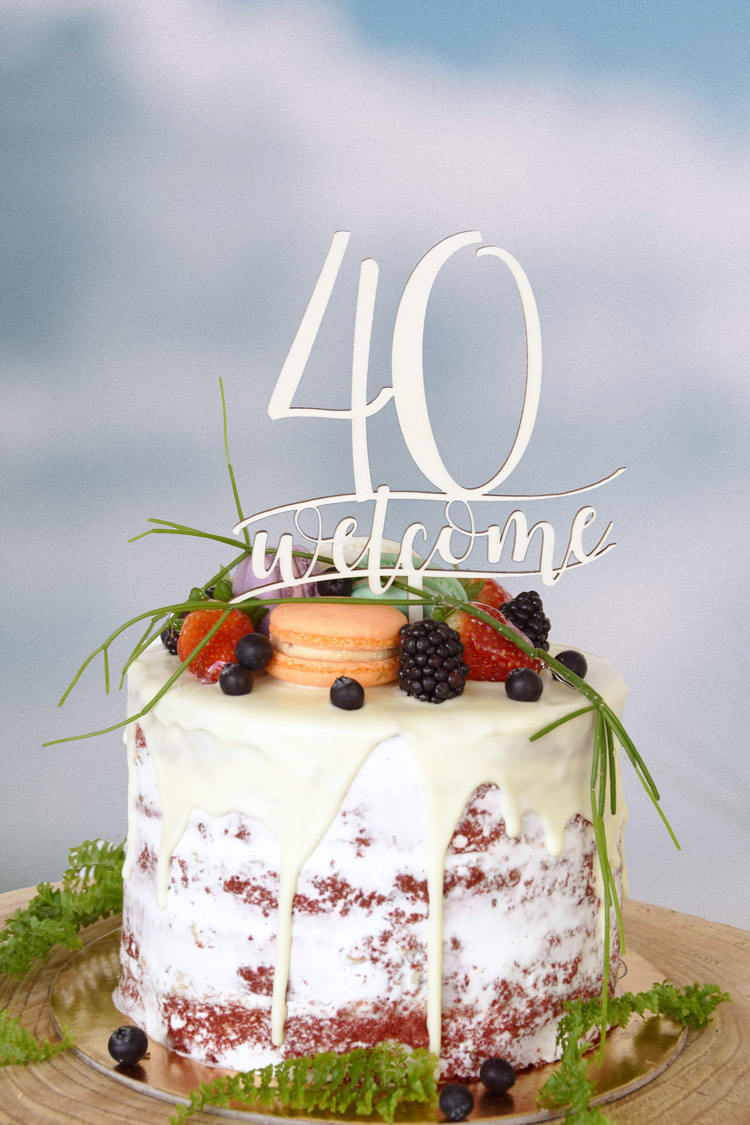 Welcome Forty Cake Topper