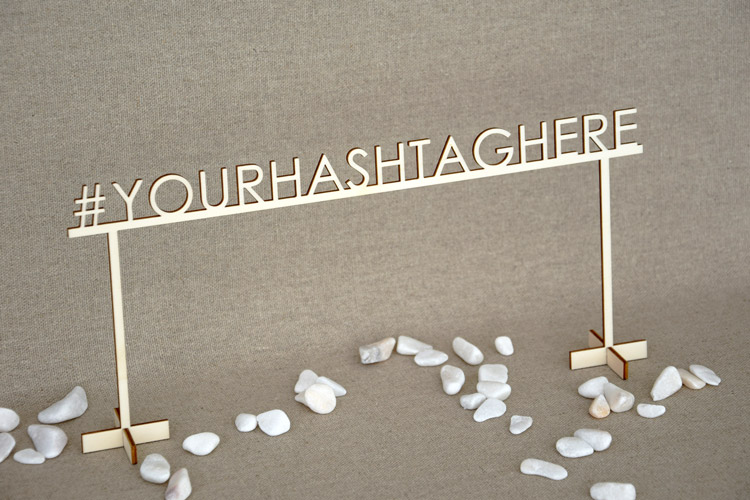 Personalized Custom Hashtag Sign