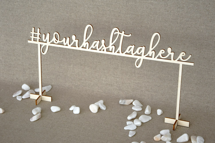 Personalized Hashtag Sign - Script font