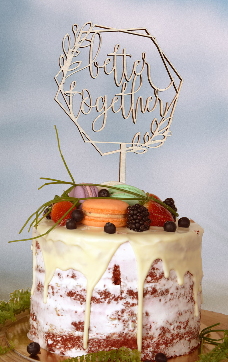 Better Together Wedding Cake Topper