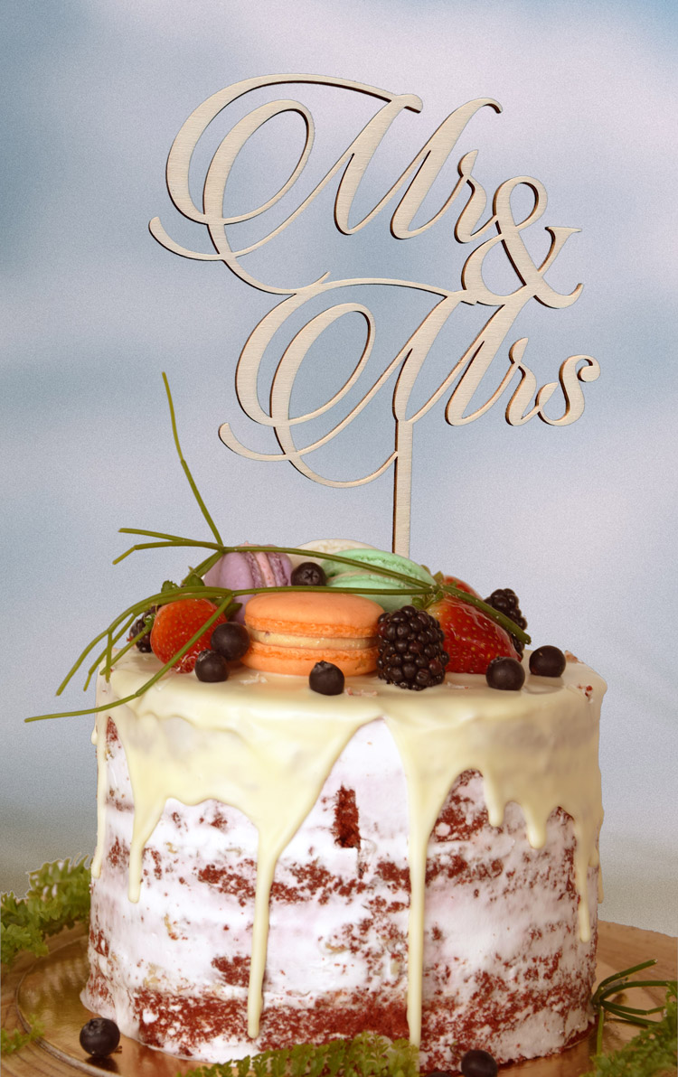 Mr and Mrs Cake Topper