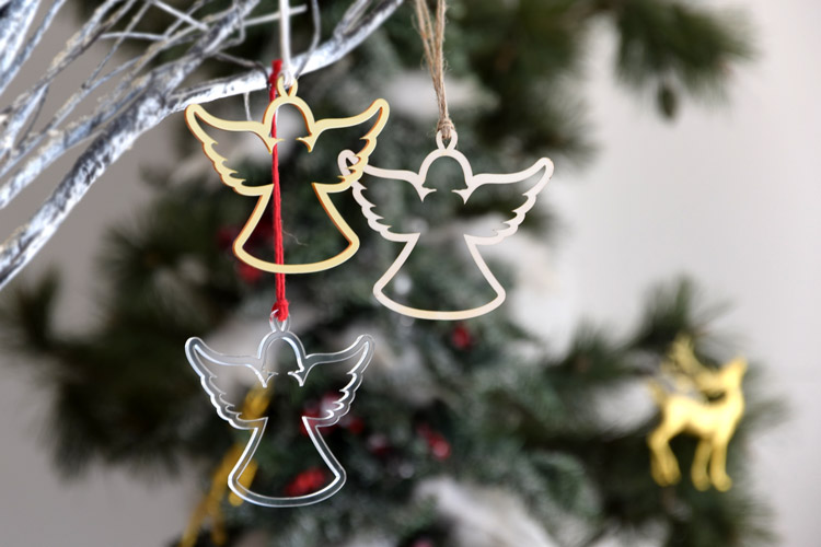 Angel Silhouette Christmas Ornament