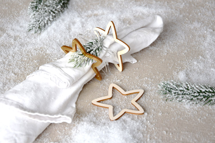 Five Point Stars Napkin Rings
