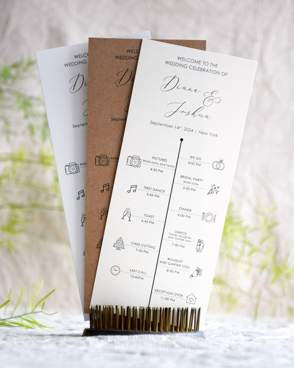 Simple Wedding Program Timeline