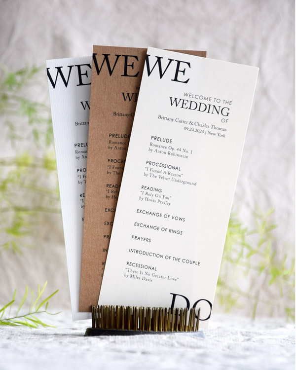 We Do Wedding Programs