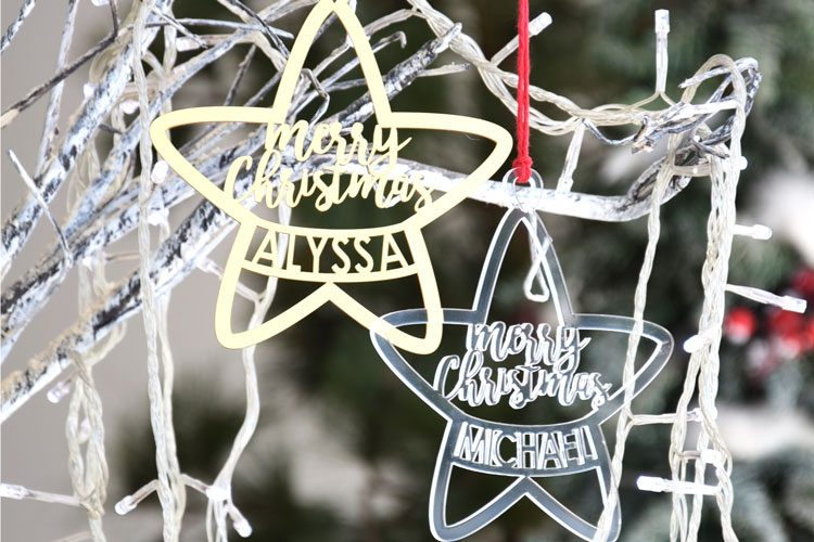 Personalized Acrylic Merry Christmas Star