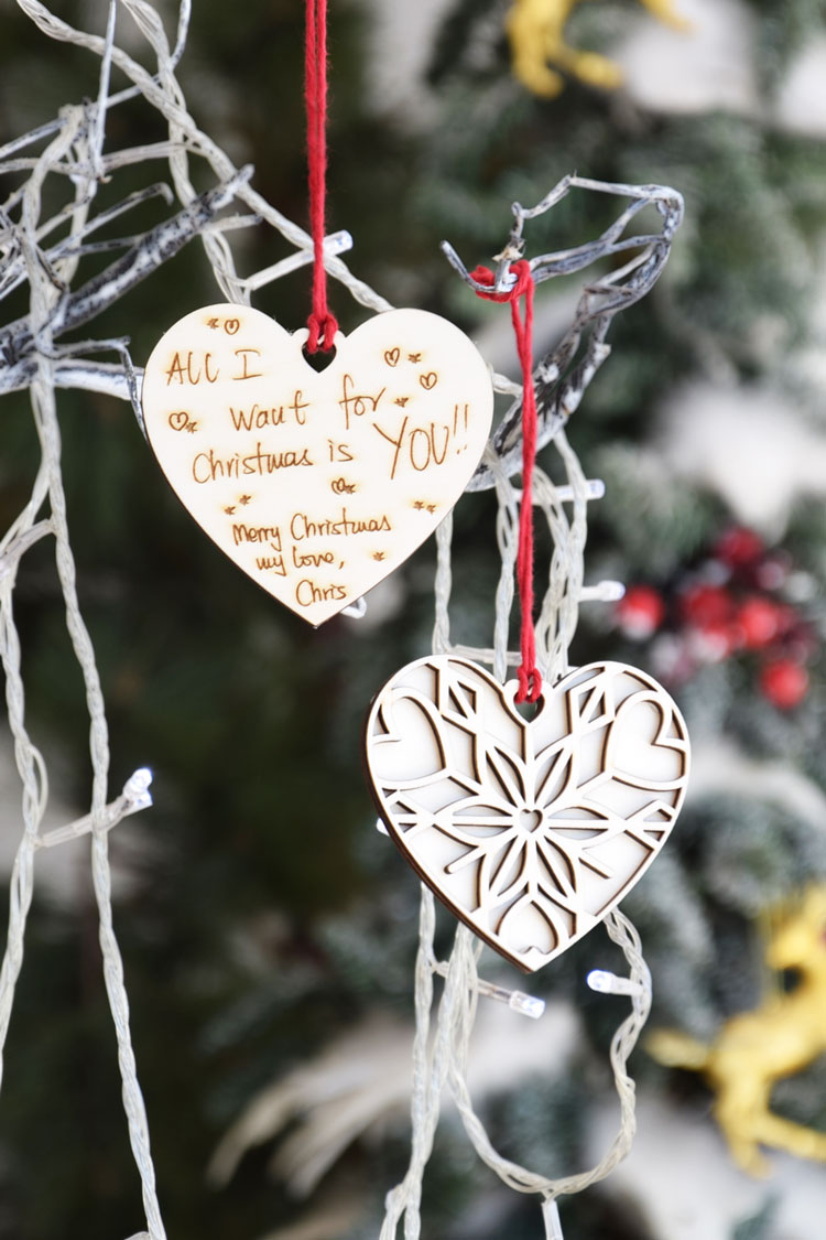 Heart Wooden Shape Personalized With Your Message or Drawing