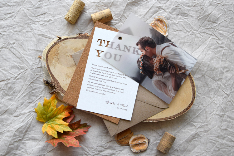 Vineyard Wedding Thank You Card