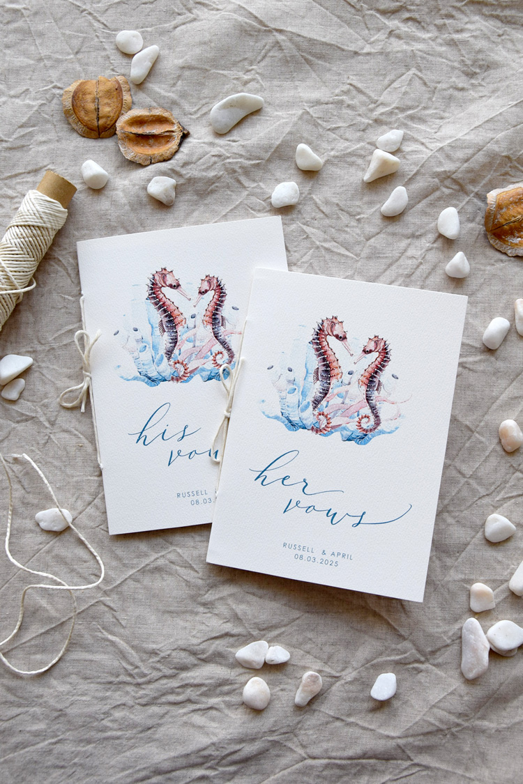 Beach Wedding Vows Book