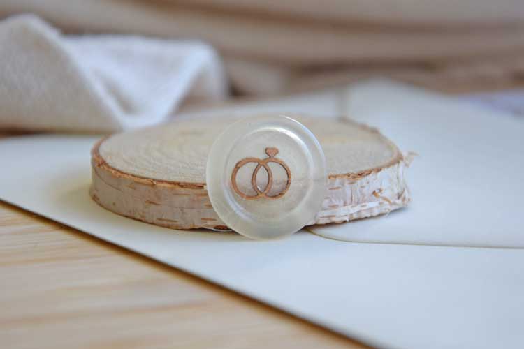 Wax Seals with wooden engagement rings