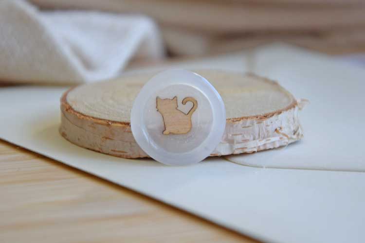 Wax Seals with wooden kitten