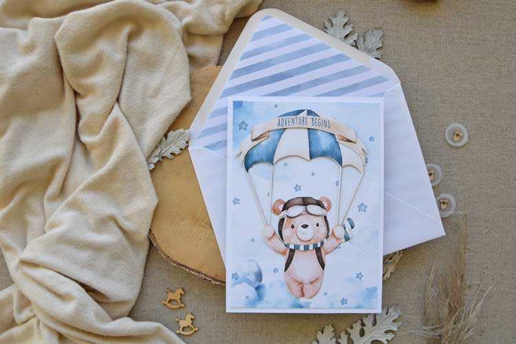 Baby Boy Shower Invitations Blue