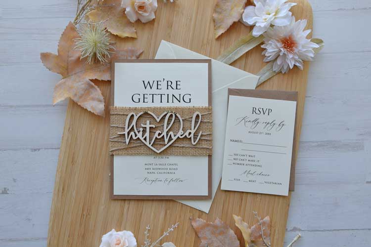 We're Getting Hitched Wedding Invitation