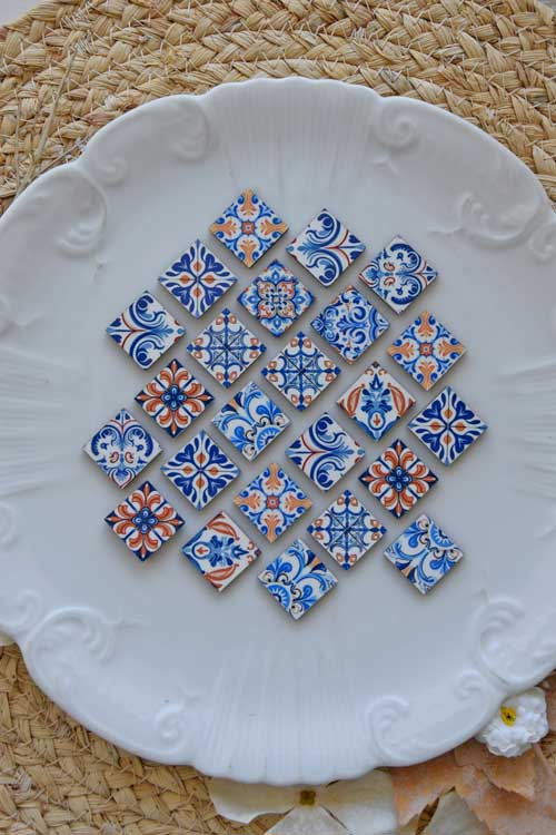 Nostalgia Tiles - Tiny tiles with a magnet - Set of 5