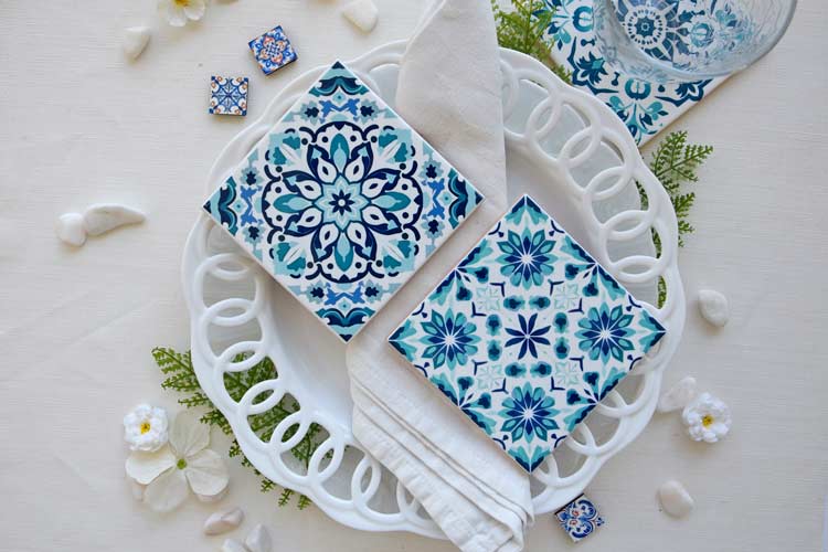 Chaves Collection - Green Portuguese Tiles - Coasters