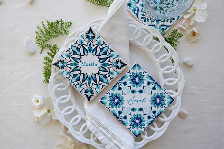 Azores Collection - Portuguese Green Tiles - Coasters