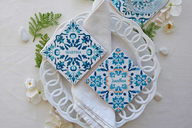 Madeira Collection - Portuguese Green Tiles - Coasters