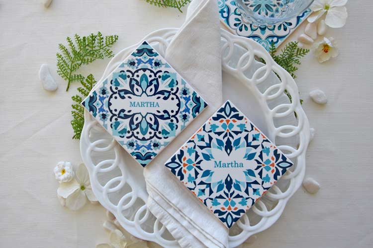 Nazaré Collection - Portuguese Green Tiles - Coasters