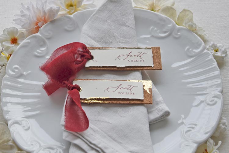 Amber Vine Place Card – Ribbon Edition