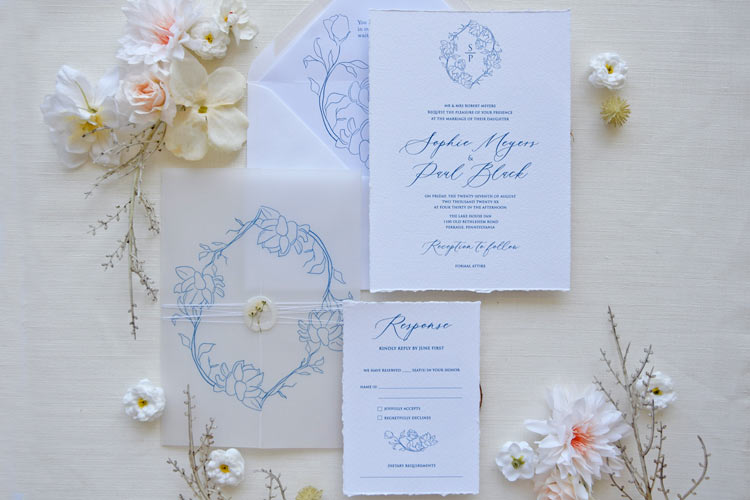 Bluebell Twilight Wedding Invitation Suite