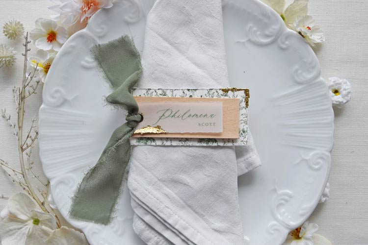Olive Grove Place Card – Wood Edition