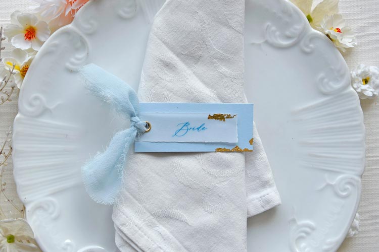 Positano Mist Place Card – Ribbon Edition