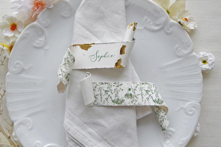 The Linen Verse Place Card – Scroll Edition