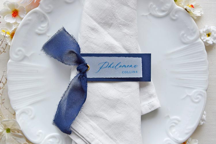 Velvet Sky Place Card – Ribbon Edition