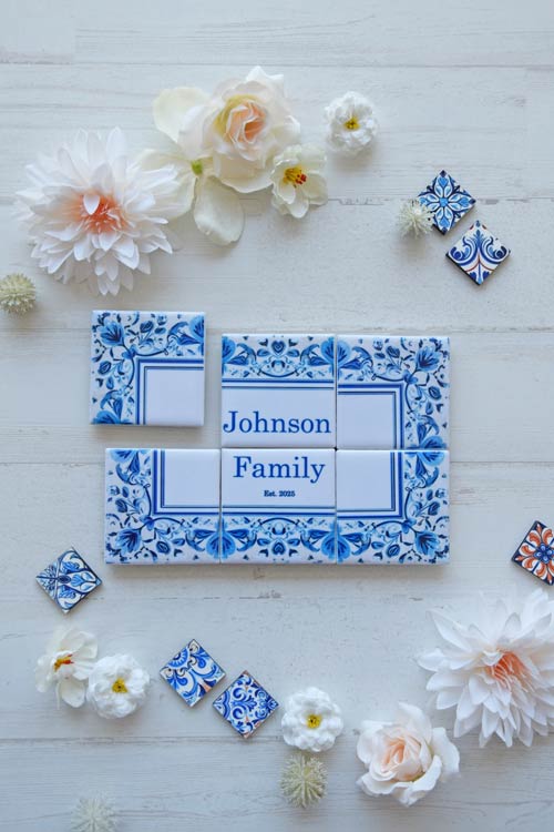 Fado Azul - Puzzle Tile Magnet Set