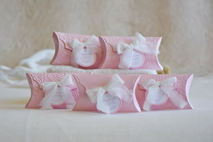 Blush Grace - Baby Girl Favor Boxes (set of 5)