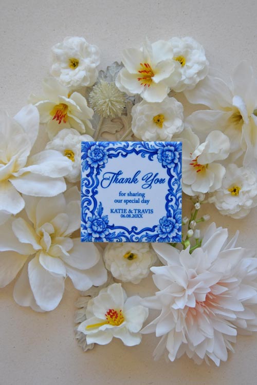 Tomás - Ceramic Tile Favor with Magnet - Lusíadas Collection