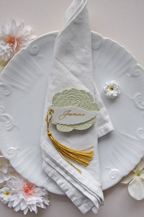 Camelia Foil Name Card
