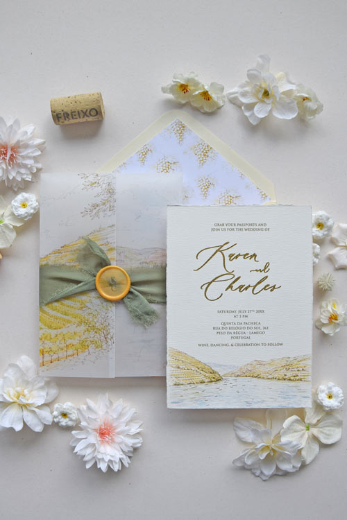 Douro Valley Wedding Invitation Suite