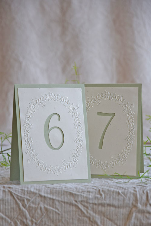 Verdant Bloom Table Number - Sand